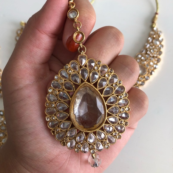 Gold Indian/ Punjabi necklace set - Picture 11 of 14